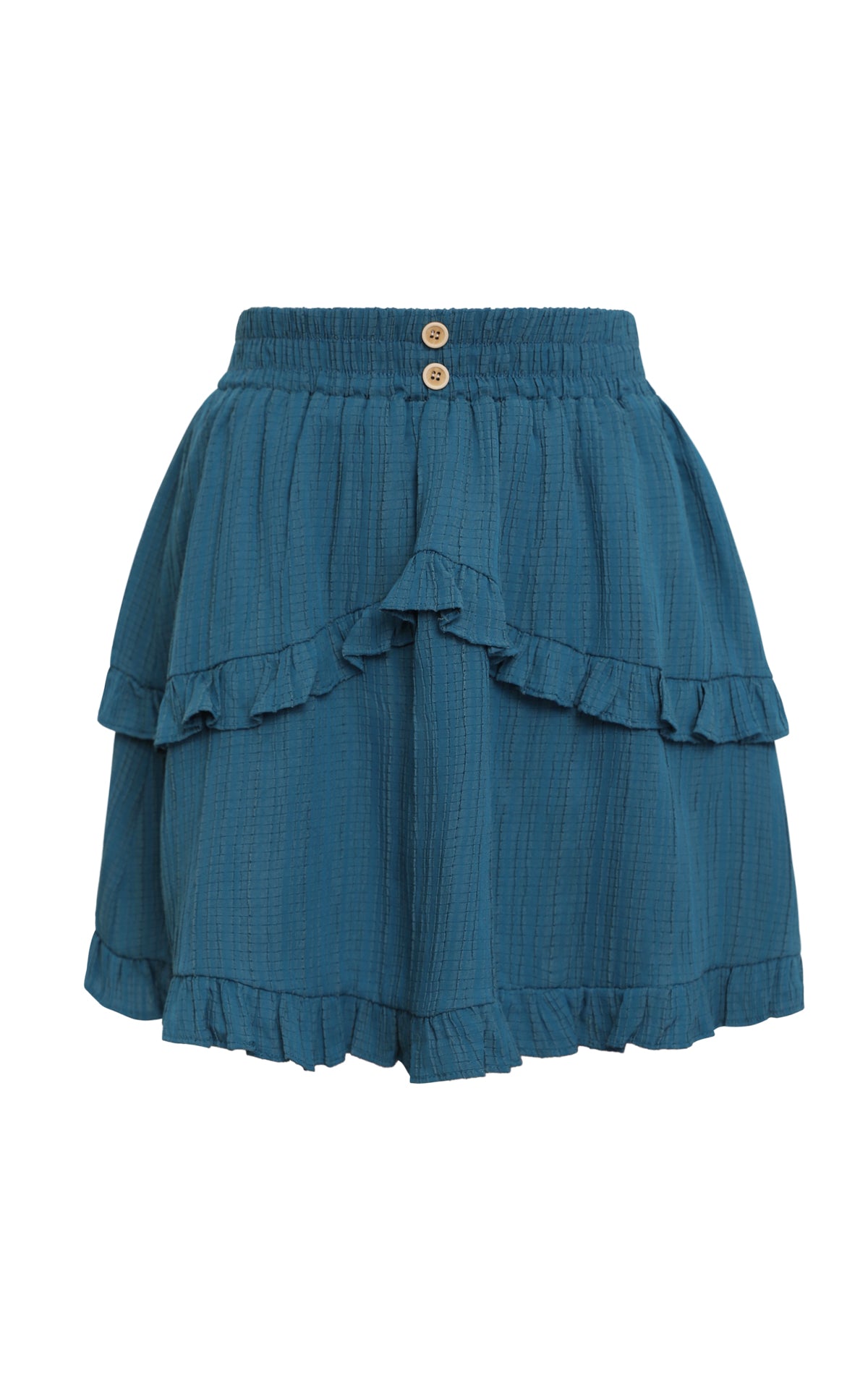 BYINNS Women’s Summer High Waisted Mini Skirt - A Line Smocked Waist Ruffle Flowy Skater Short Trendy Casual Vacation Skirts