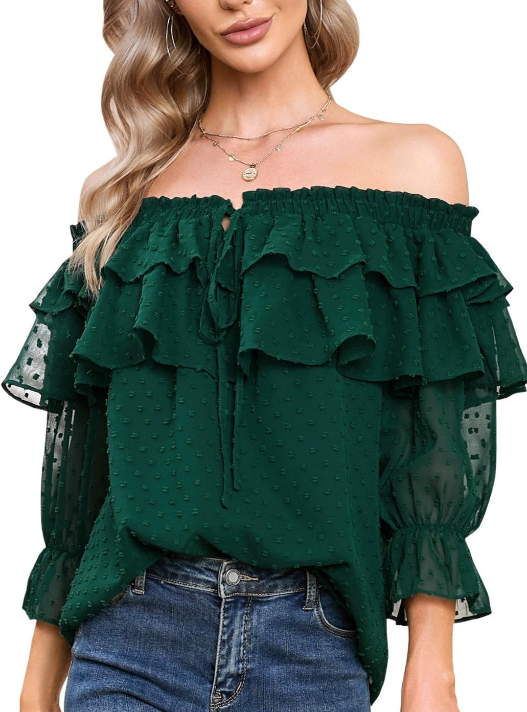 PUFFSHOULDER FRILL TOPS