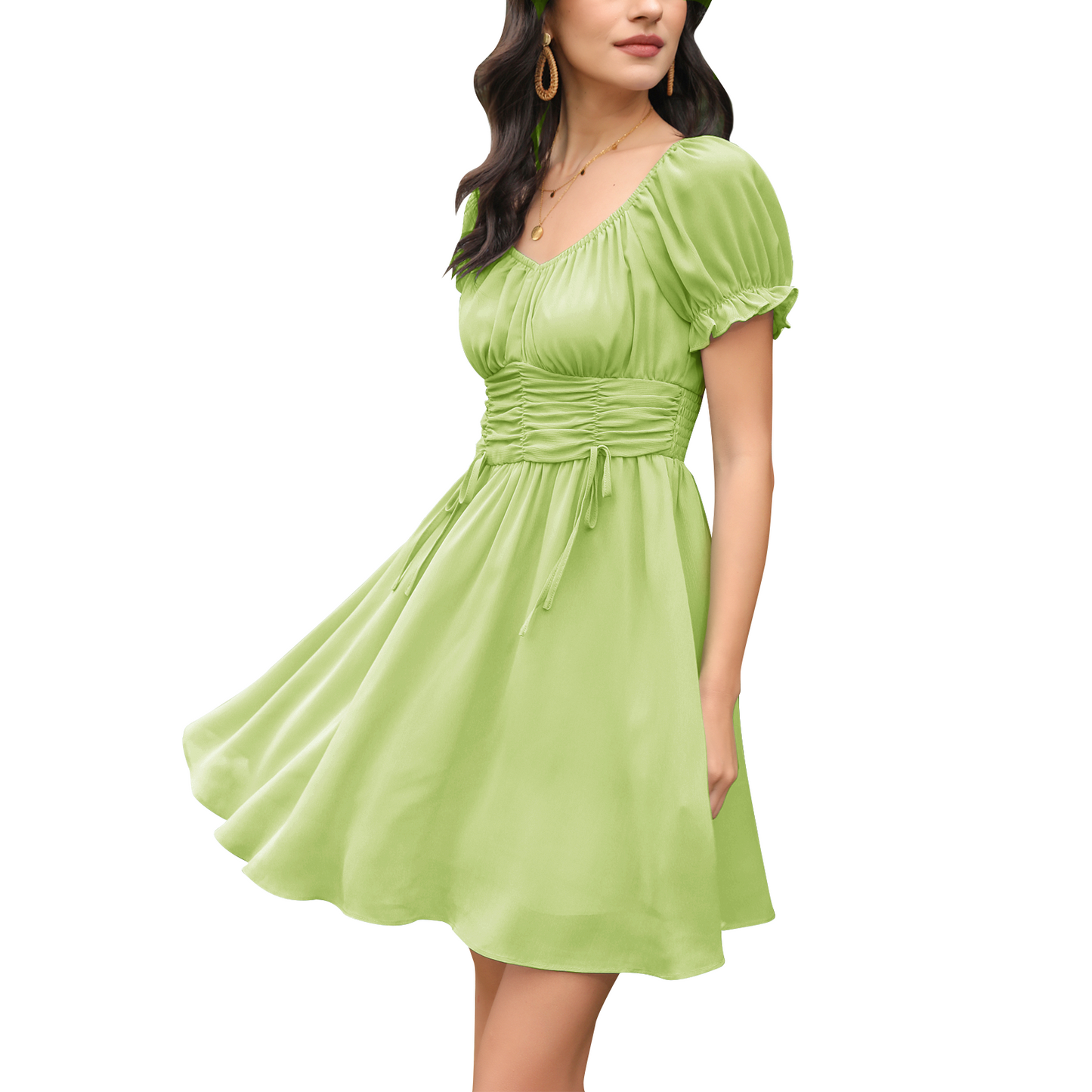 Ruched Ruffle Dress Off shoulder Sexy Summer Dress
