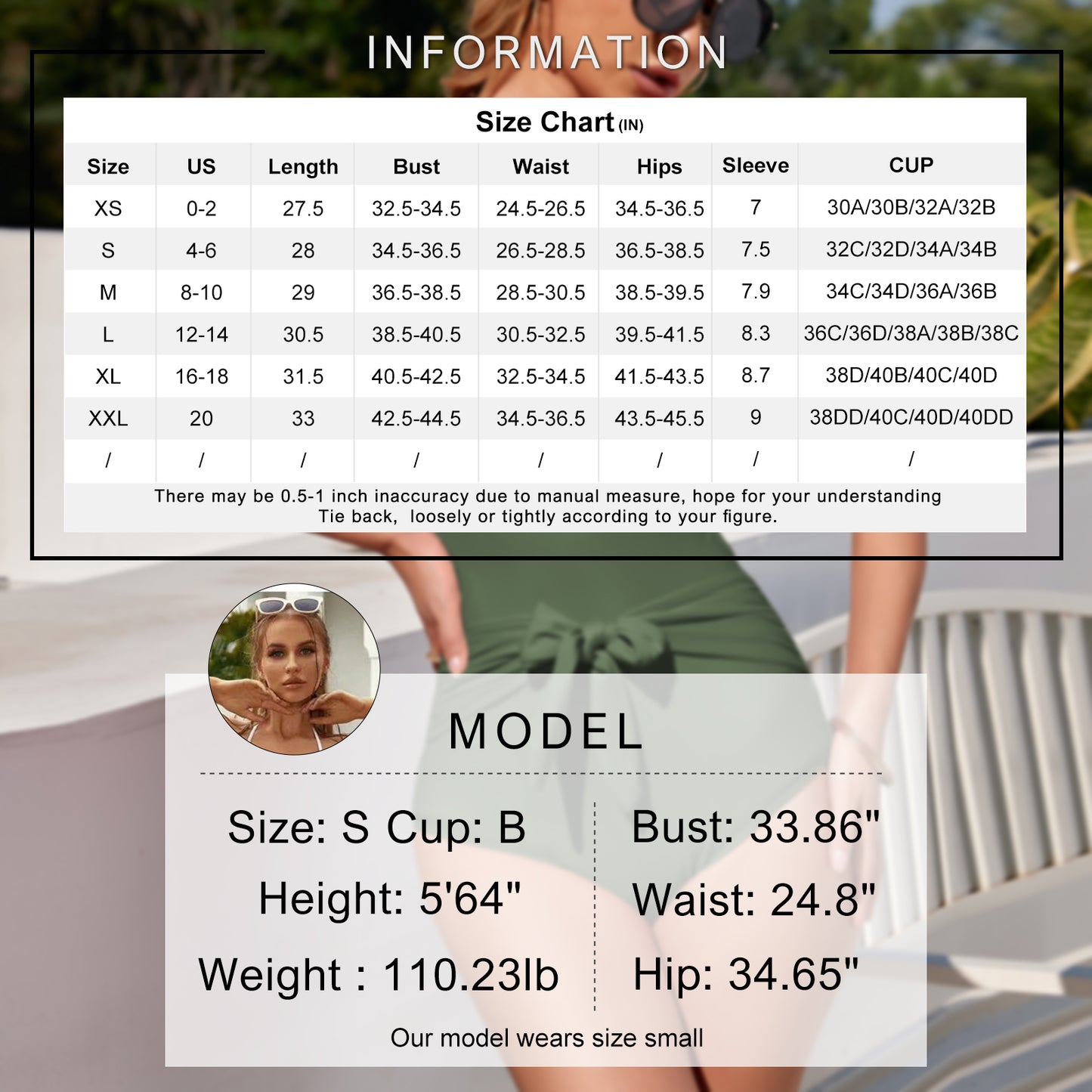 Exlura Women’s Tie Back One Piece Swimsuit Puff Short Sleeve Square Neck Swimwear High Cut Backless Bathing Suit