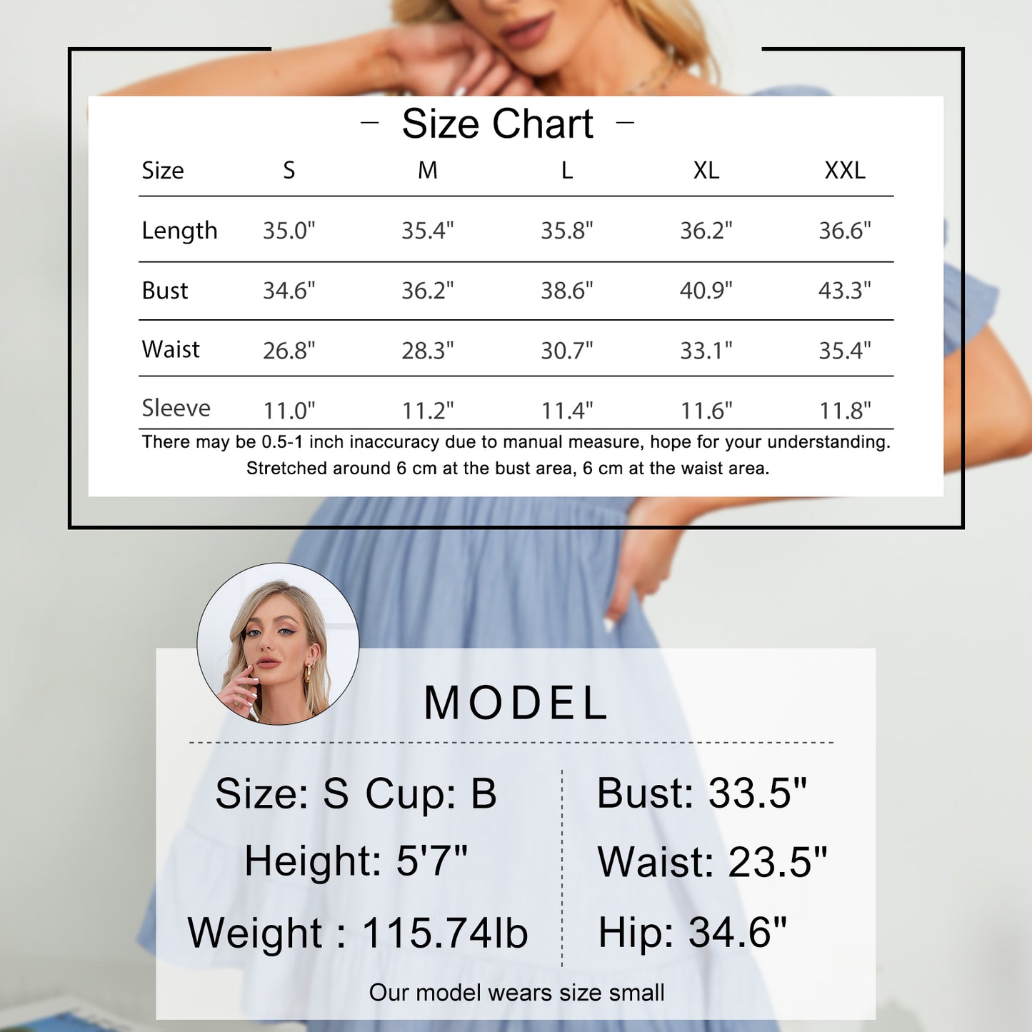 Exlura Women’s High Waist Square Neck Mini Dress Off Shoulder Smocked Puff Short Sleeve Summer Short Ruffle Dress