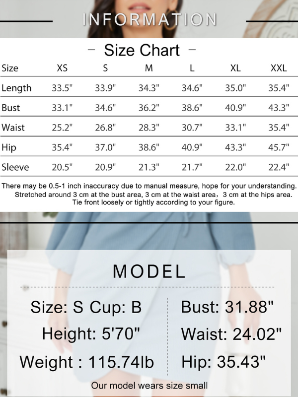 EXLURA Women's Wrap Bodycon Mini Dress Drawstring V Neck Long Lantern Sleeve Ruched Knit Sexy Bandage Cocktail Party Dresses