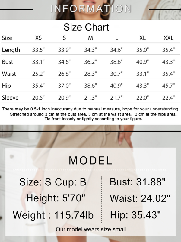 EXLURA Women's Wrap Bodycon Mini Dress Drawstring V Neck Long Lantern Sleeve Ruched Knit Sexy Bandage Cocktail Party Dresses