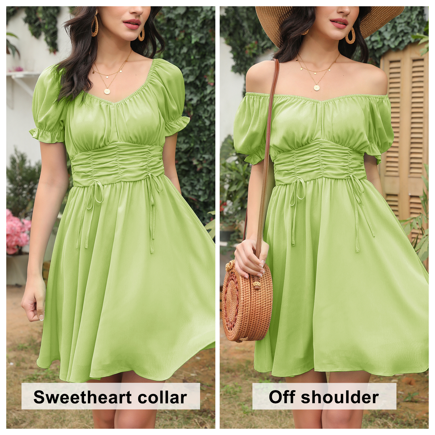 Ruched Ruffle Dress Off shoulder Sexy Summer Dress