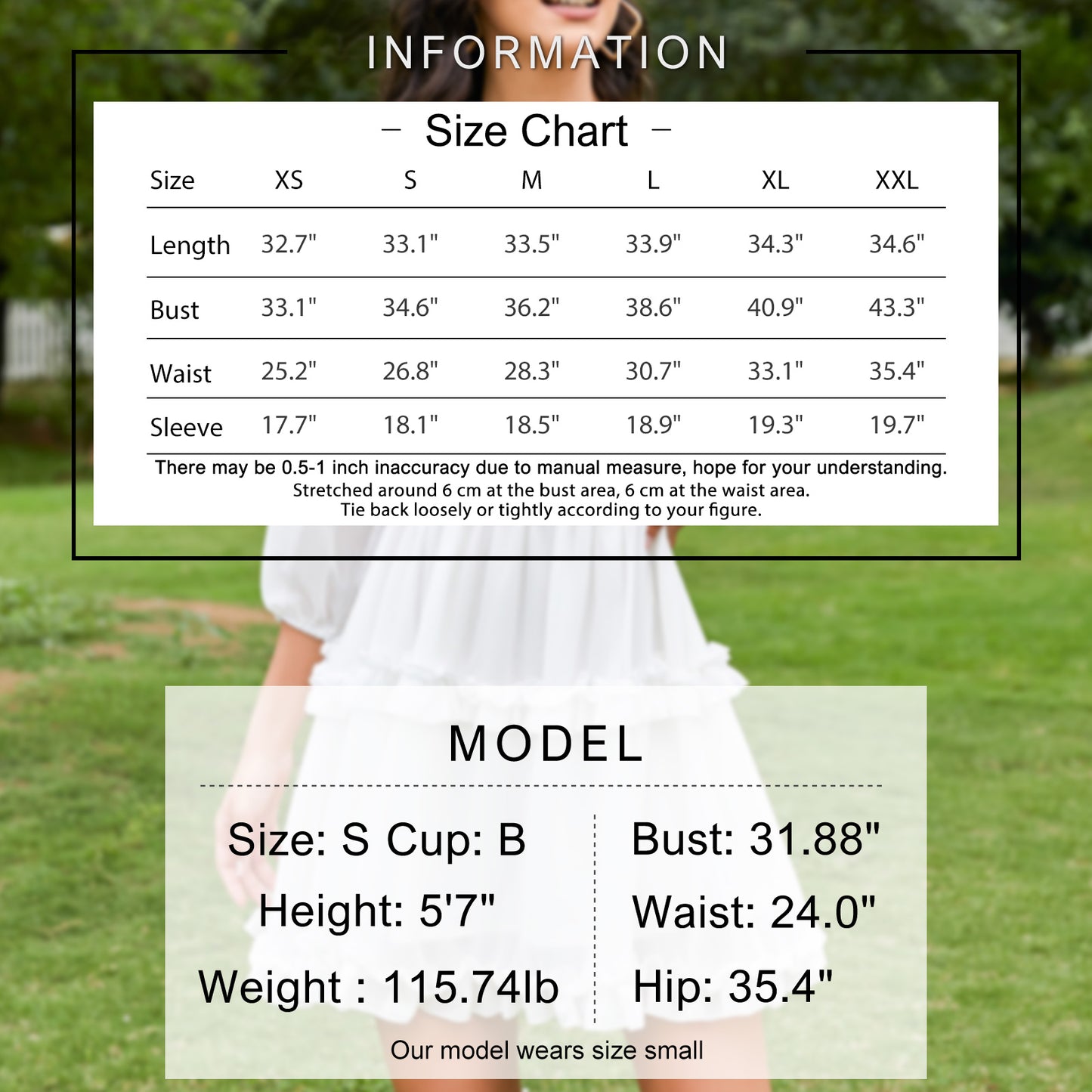 EXLURA Women's Short Mini Dress Square Neck A Line Long Sleeve Dress Tiered Ruffle Boho Wedding Guest Dress