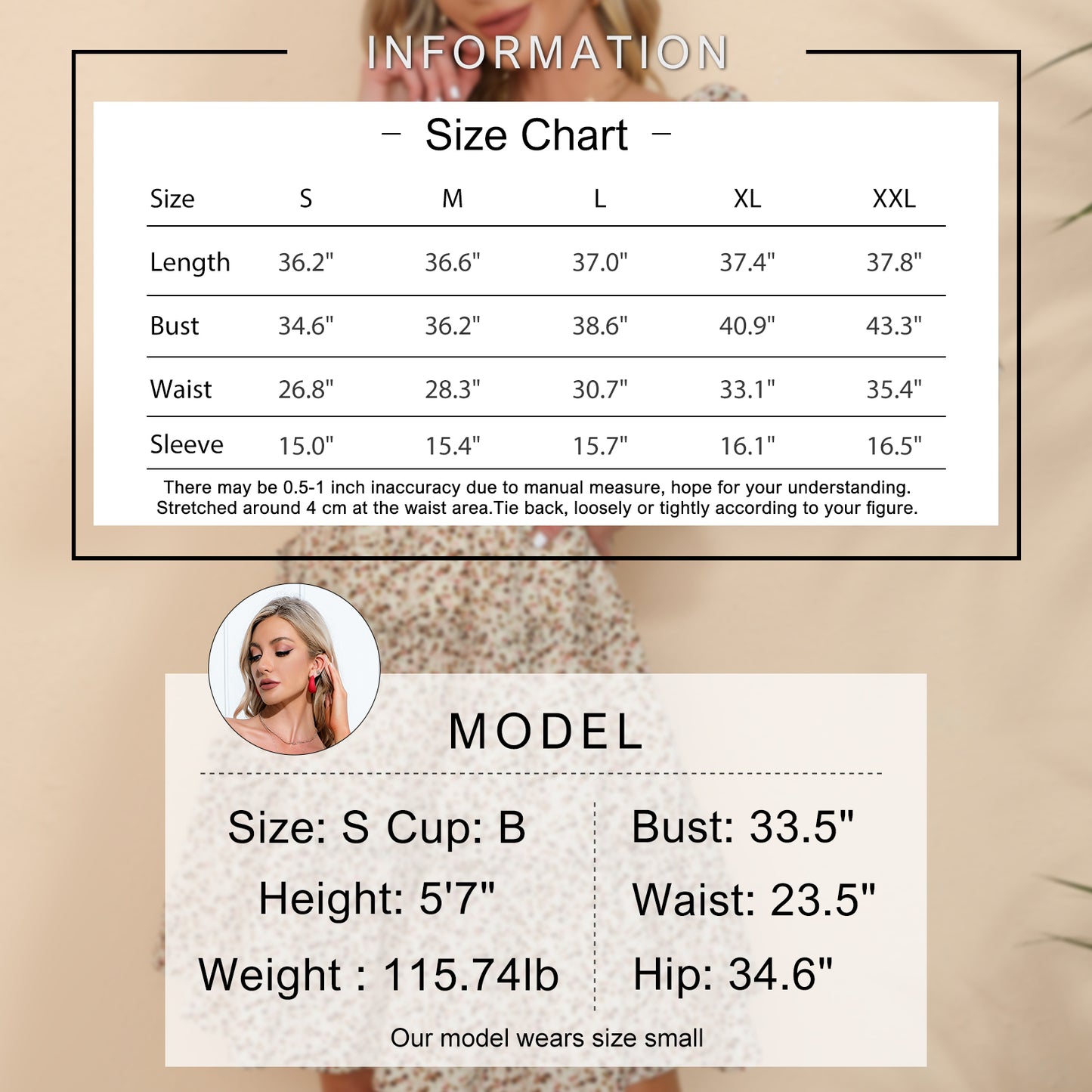 Exlura Women’s Tie Back Square Neck Dresses Puff Elbow Sleeve Off Shoulder Tiered Ruffle Floral Backless Mini Dress
