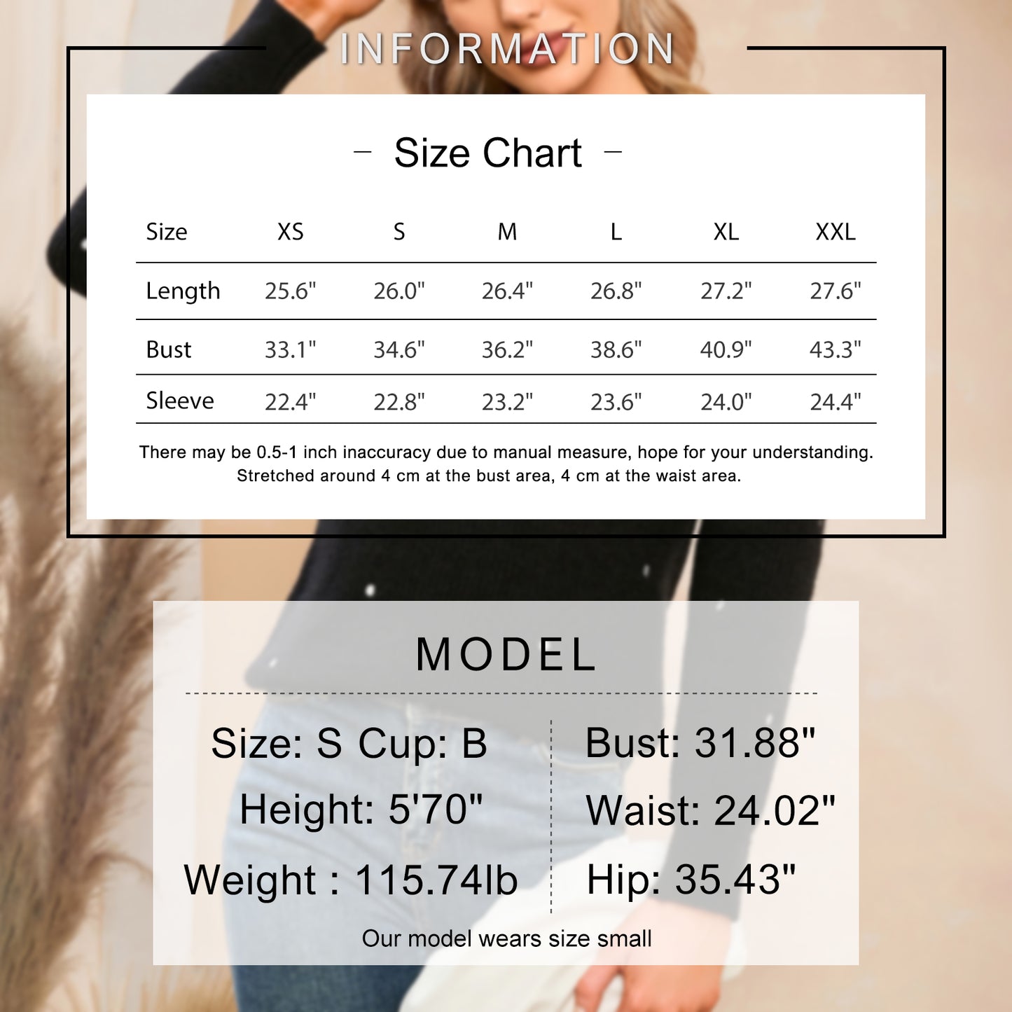 EXLURA Women’s Embroidered Polka Dot Pullover Sweater Mock Neck Long Sleeve Tops Casual Trendy Dressy Tops Jumpers