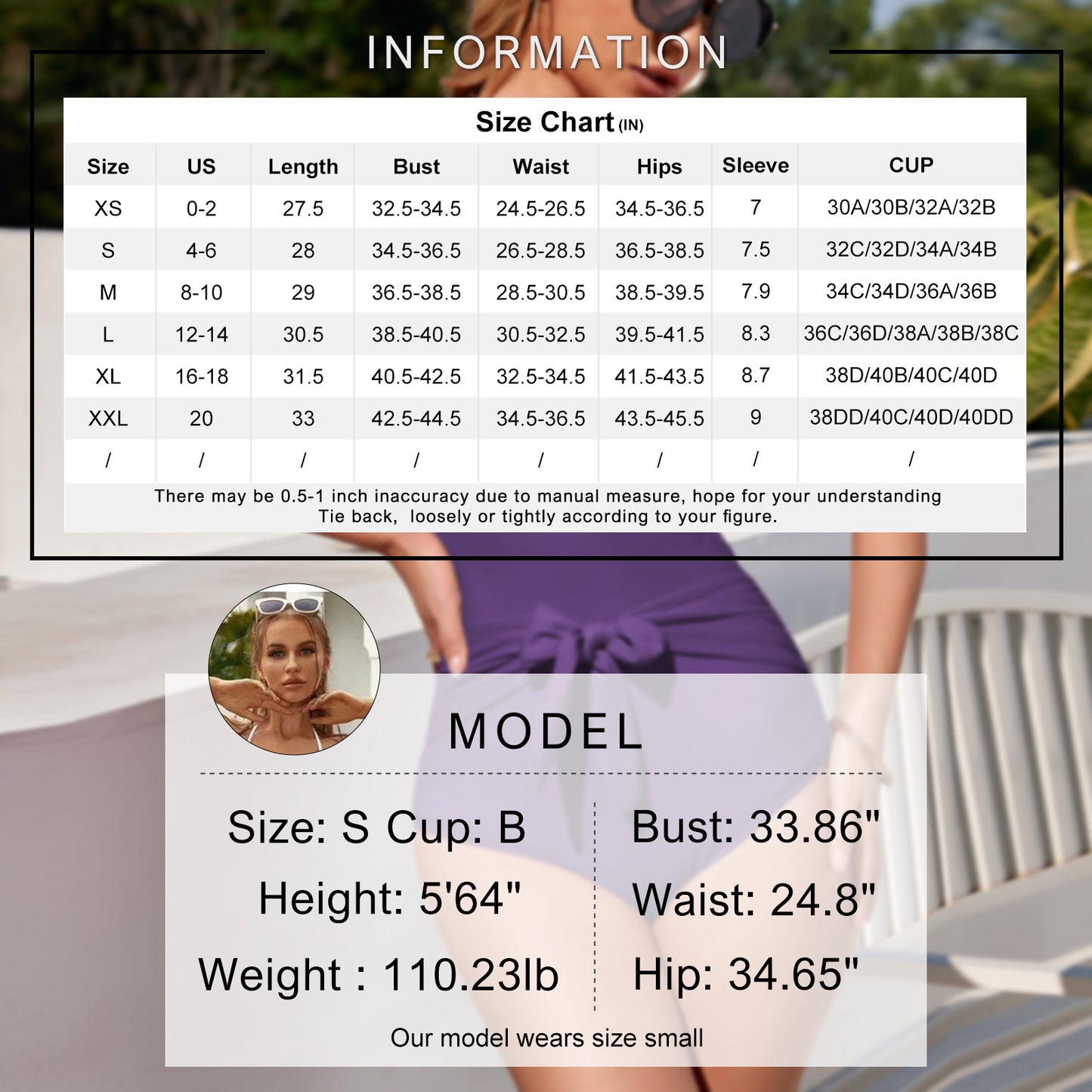 Exlura Women’s Tie Back One Piece Swimsuit Puff Short Sleeve Square Neck Swimwear High Cut Backless Bathing Suit