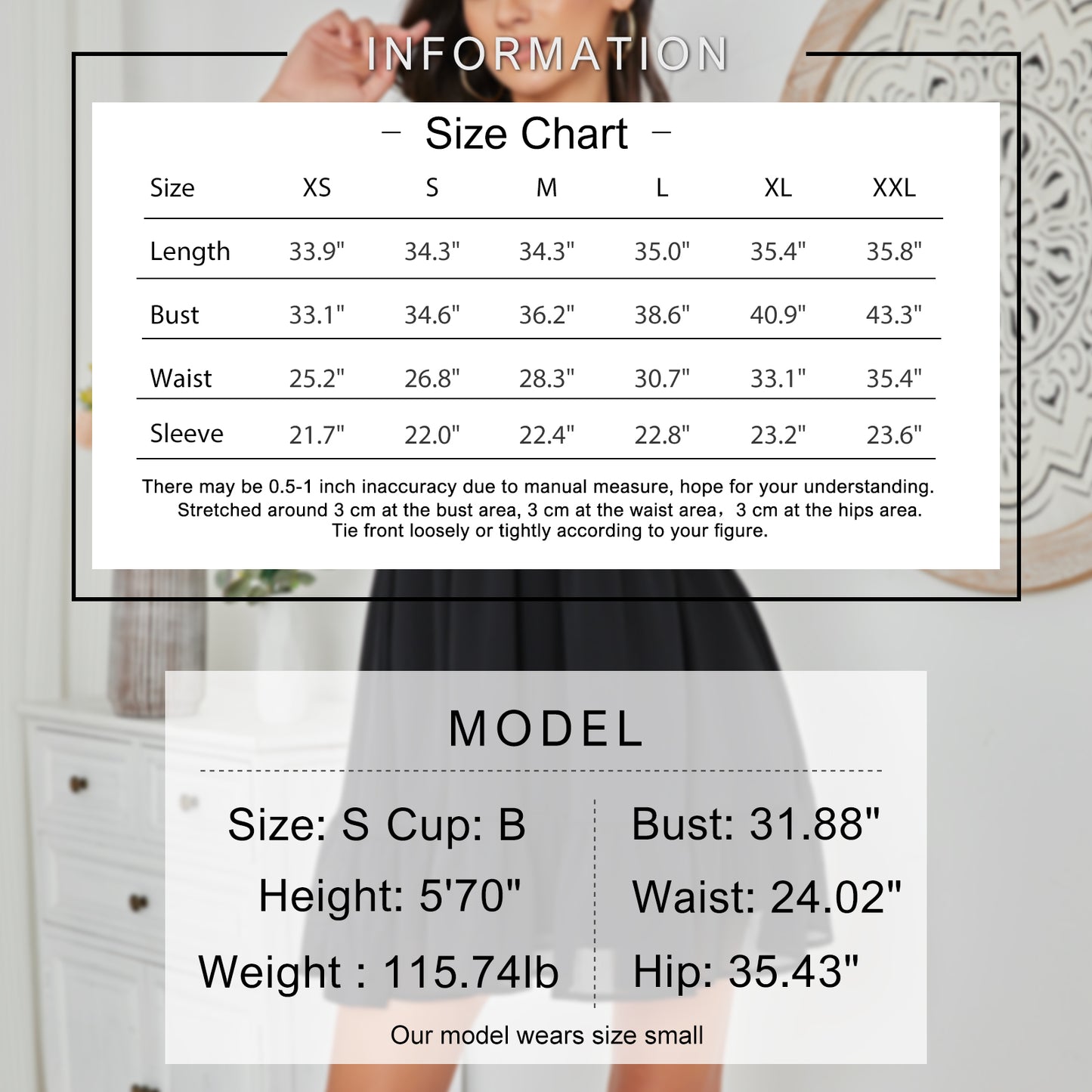 Exlura Women’s Vintage Mini Dress Round Neck Long Lantern Sleeve Ruffle Dress Cute Babydoll Casual Dresses