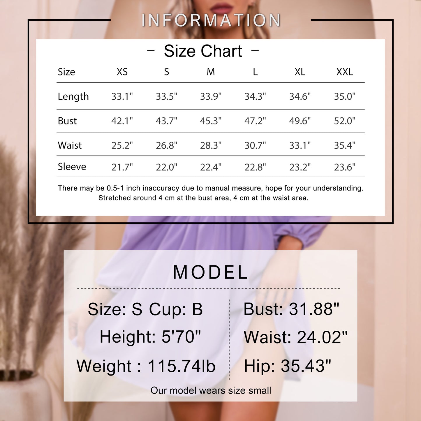 Exlura Women’s Ruffle Swing Mini Dress Cold Shoulder V Neck Long Sleeve Dress Cute Bridal Shower Wedding Guest Dress