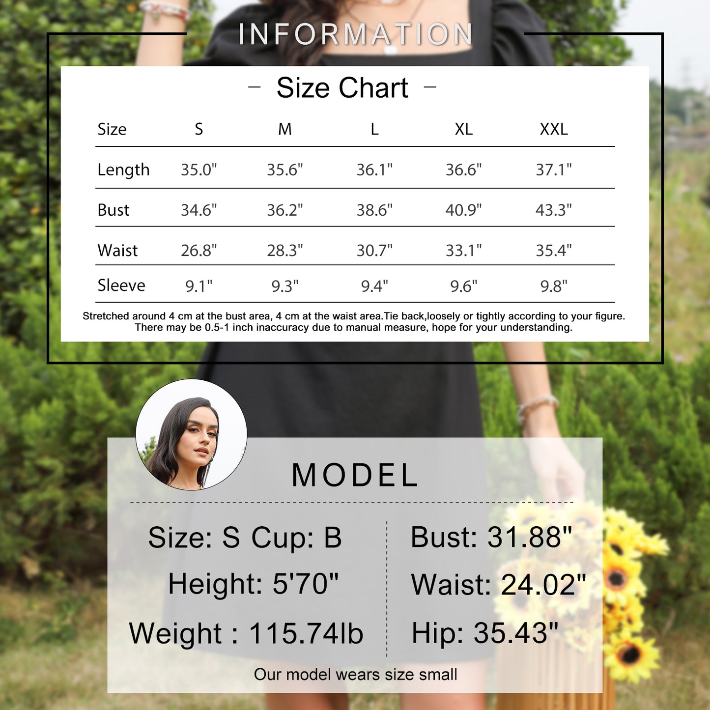 Exlura Women’s Backless Square Neck Party Dress Drawstring Tie Back Cut Out Puff Short Sleeve Club Mini Dress