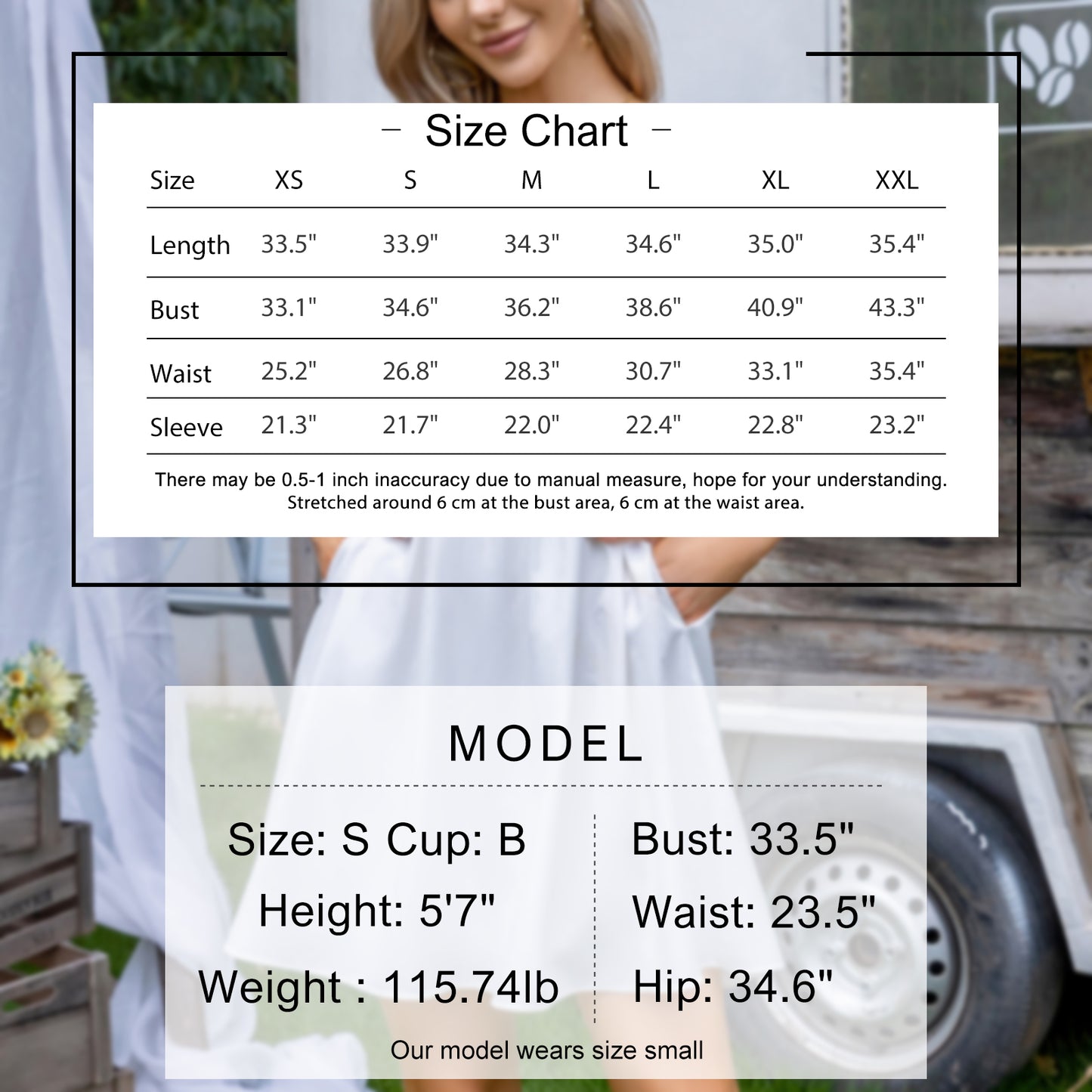 EXLURA Women’s Long Puff Sleeve Dress with Pockets Smocked Ruffle Square Neck Mini Dress Babydoll Vintage Cocktail Party Dress