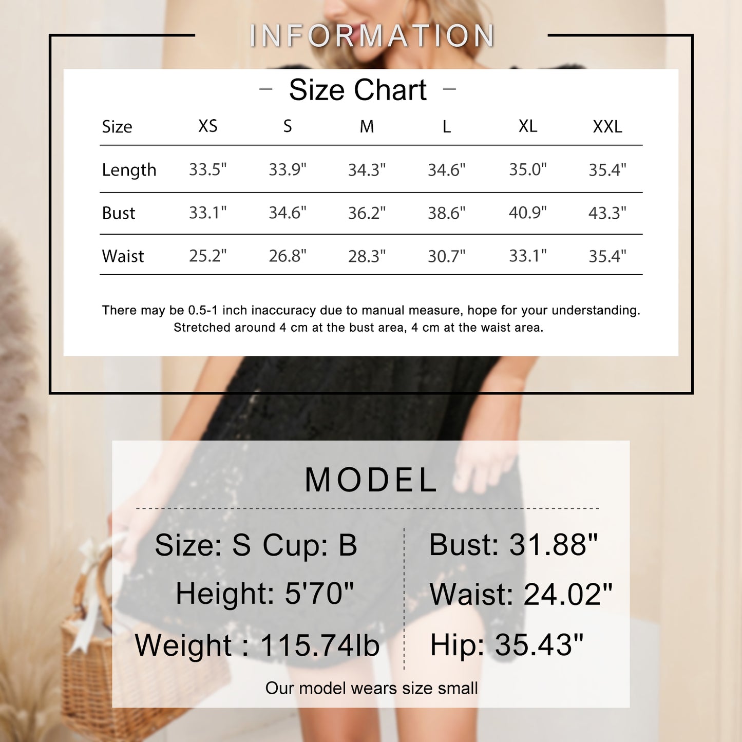 EXLURA Women’s Ruffle Strap Lace Mini Dress Square Neck Empire Waist Sundresses Vintage Elegant Wedding Guest Dress