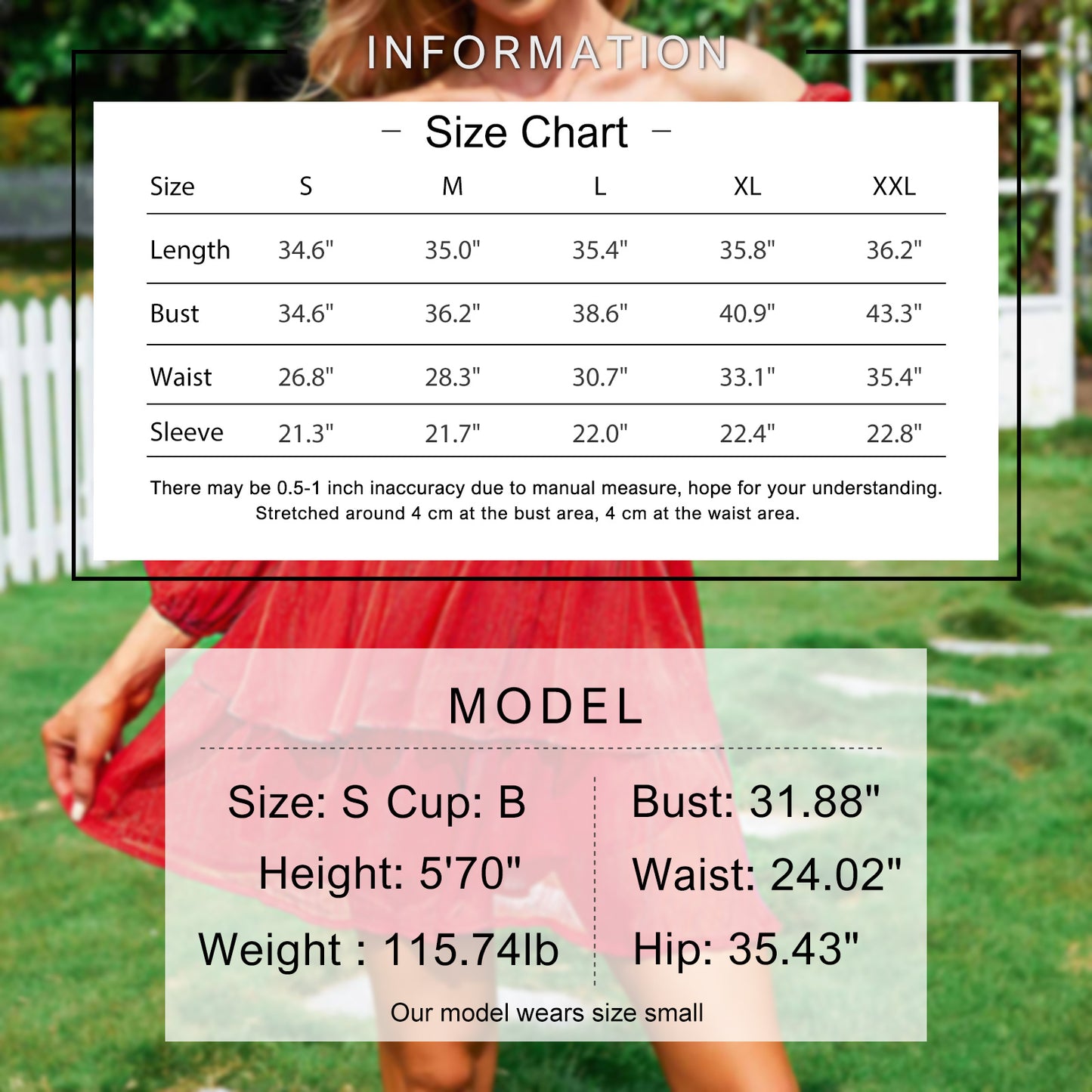 Exlura Women’s Smocked Ruffle Vintage Mini Dress Layered Square Neck Long Puff Sleeve Dress Elegant Glitter Cocktail Party Dress
