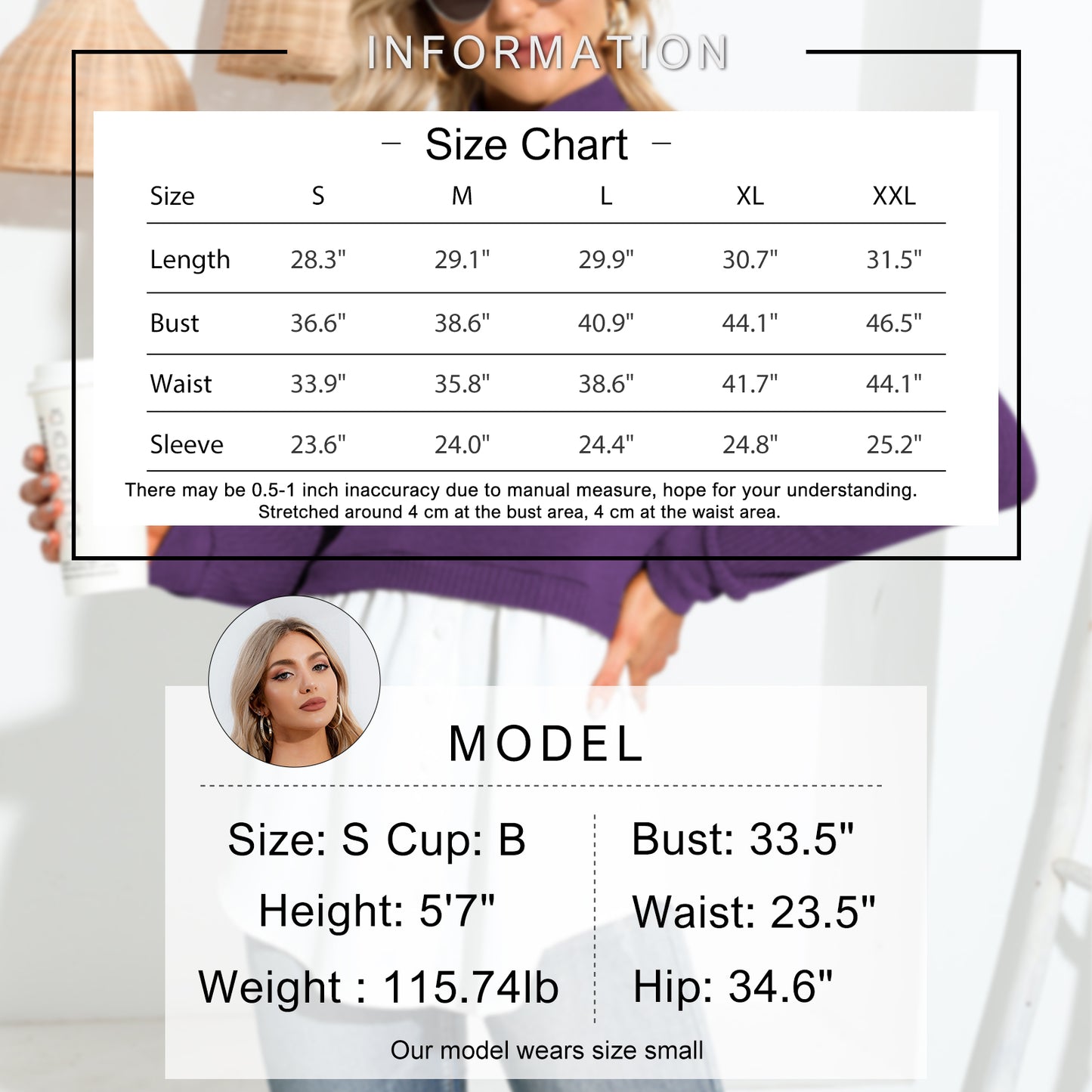 EXLURA Women's Patchwork Shirt Office Shirt Ribbed Sleeve Button Down Shirt Hem 2 in 1 Pullover Blouse Tops for Work