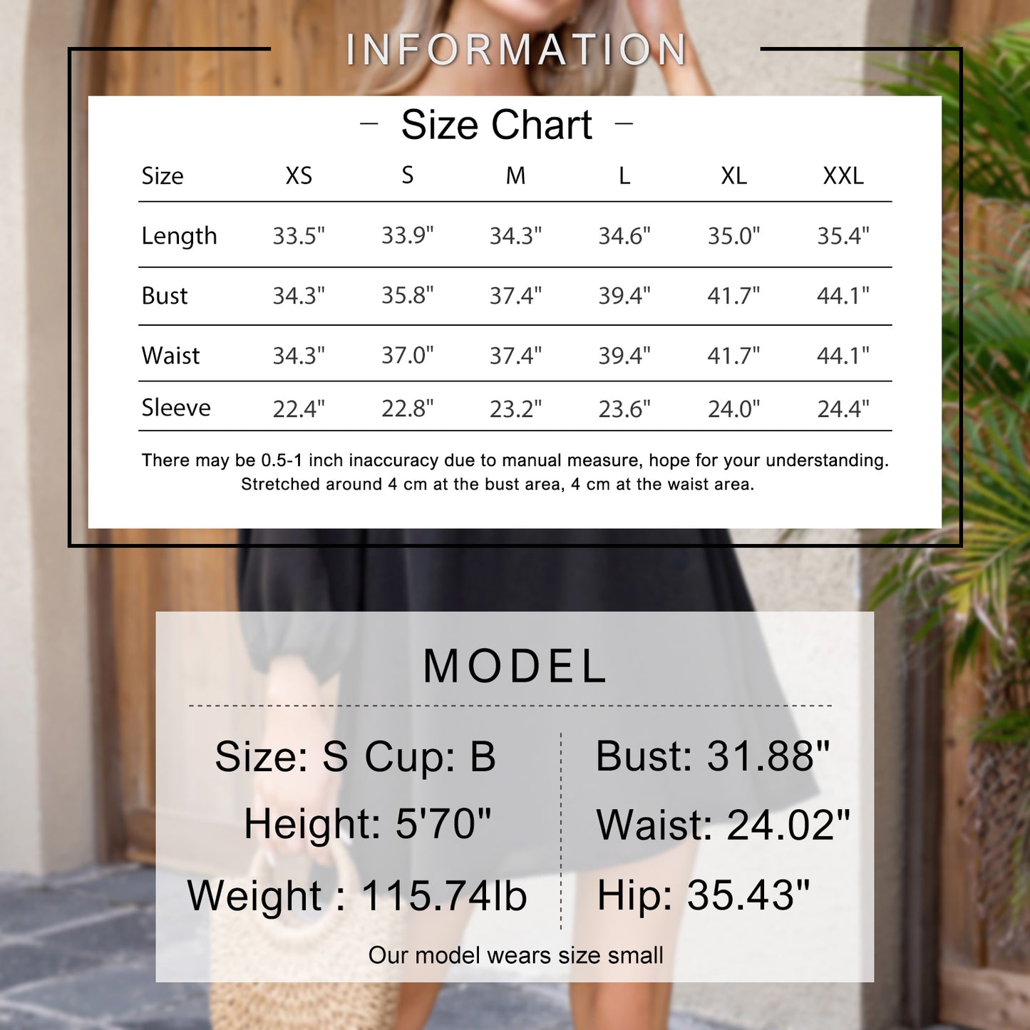 Exlura Women’s Casual Flowy Tunic Tshirt Dress V Neck Ruffle Long Puff Sleeve Dress Cocktail Party Mini Dress