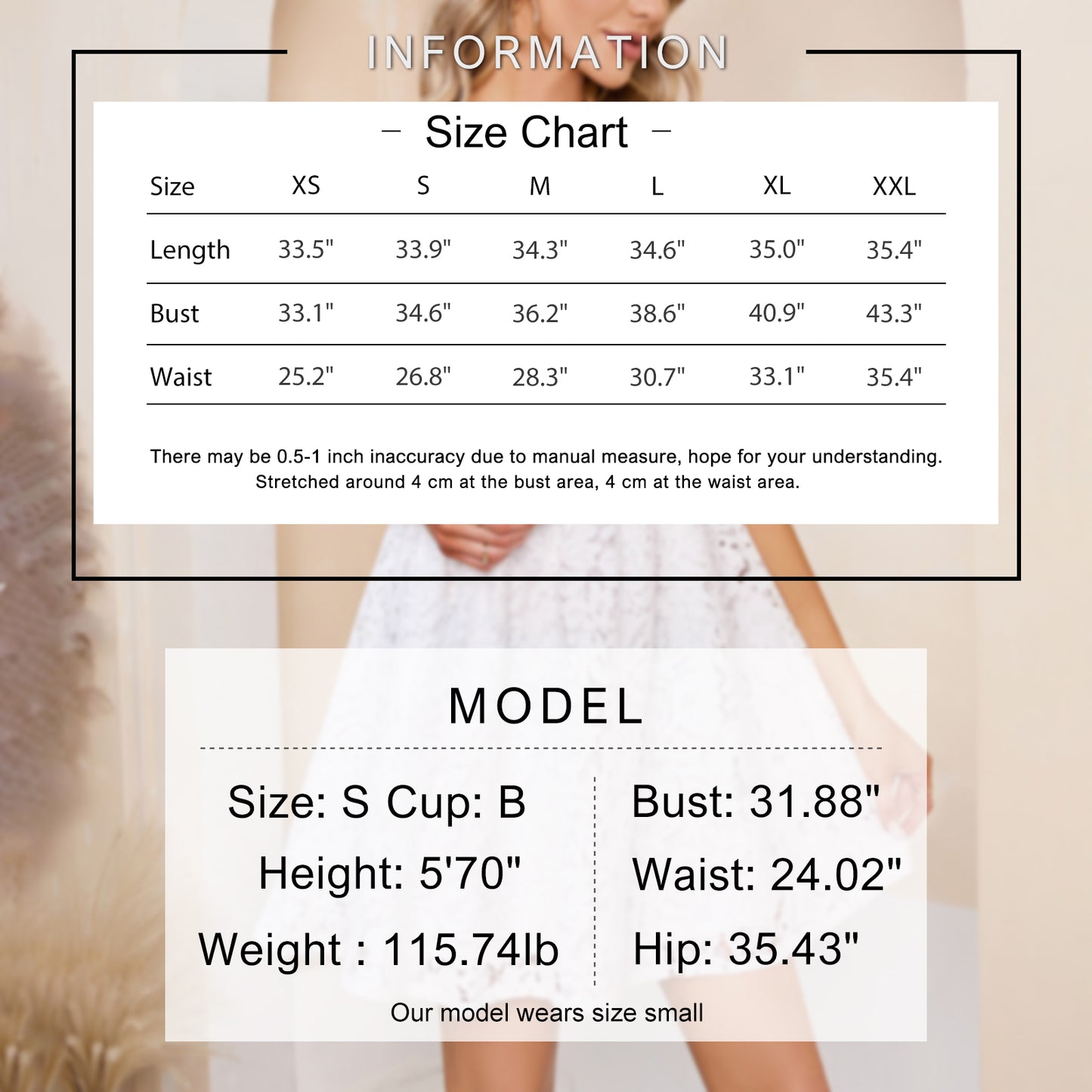 EXLURA Women’s Ruffle Strap Lace Mini Dress Square Neck Empire Waist Sundresses Vintage Elegant Wedding Guest Dress