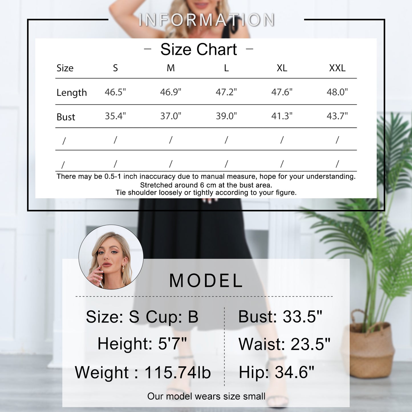 Exlura Women’s Scoop Neck Sleeveless T-Shirt Jersey Dress Tie Shoulder Strappy Backless Split Maxi House Dress
