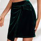 High Waisted Mini Skirt - Bodycon Ruched Ruffle