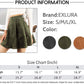 Exlura Womens Faux Suede High Waist Pleated Short Skirt Elastic Button Front Skater Mini Skirt