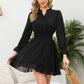 EXLURA Women's Wrap Bodycon Mini Dress Drawstring V Neck Long Lantern Sleeve Ruched Knit Sexy Bandage Cocktail Party Dresses