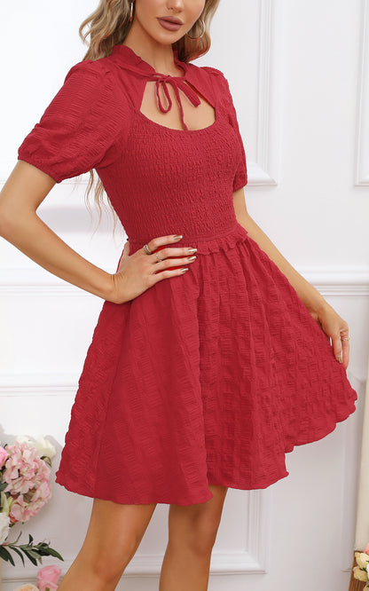 Summer Flowy Mini Dress - A Line Babydoll Party Dress