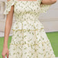 Mini Sundress - Sleeveless Smocked Ruffle Backless