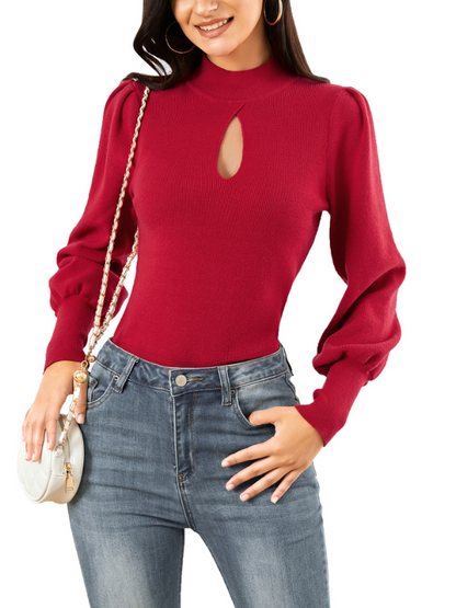 Keyhole turtleneck sweater hot sale