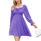 EXLURA Women’s Drawstring Mini Dress Sweetheart Neckline Smocked Flowy Dress Puff Long Sleeve Ruffle Cute Wedding Guest Dress