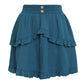 BYINNS Women’s Summer High Waisted Mini Skirt - A Line Smocked Waist Ruffle Flowy Skater Short Trendy Casual Vacation Skirts