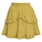 BYINNS Women’s Summer High Waisted Mini Skirt - A Line Smocked Waist Ruffle Flowy Skater Short Trendy Casual Vacation Skirts