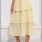 Layered A-Line Ruffle Flowy Swiss Dot Trendy Skirts