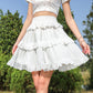 Exlura Women’s High Waist Tiered Ruffle Short Skirt Smocked Layered Elastic Waist A-Line Mini Skirt