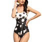 EXLURA Womens  dots One Piece Swimsuit