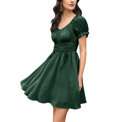 Ruched Ruffle Dress Off shoulder Sexy Summer Dress