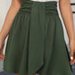 Front waist horizontal pleated half skirt