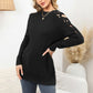 EXLURA Women’s Criss Cross Long Oversized Sweater Crew Neck Cold Shoulder Long Sleeve Pullover Sweater Knit Casual Trendy Tops