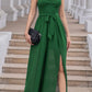 Jumpsuits - Spaghetti Strap Smocked Ruched Backless Belted