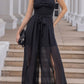 Jumpsuits - Spaghetti Strap Smocked Ruched Backless Belted
