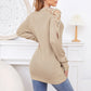 EXLURA Women’s Criss Cross Long Oversized Sweater Crew Neck Cold Shoulder Long Sleeve Pullover Sweater Knit Casual Trendy Tops