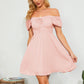 Mini Dress Ditsy Floral Smocked High Waist Puff Short Dress