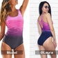 Exlura Women's Crisscross One Piece Swimsuit Athletic Training Swimwear Vintage Bathing Suit