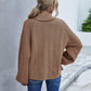 Byinns Women's Lantern Sleeve Color Block Sweater Crew Neck Casual Knit Oversized Sweatershirt Top