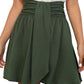 Front waist horizontal pleated half skirt