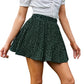 Exlura Women’s Pleated Short Mini Skirt High Waist A-Line Ruffle Flowy Skort Preppy Skater Tennis Skirt