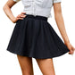 Exlura Women’s Pleated Short Mini Skirt High Waist A-Line Ruffle Flowy Skort Preppy Skater Tennis Skirt