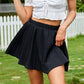 Exlura Women’s Pleated Short Mini Skirt High Waist A-Line Ruffle Flowy Skort Preppy Skater Tennis Skirt