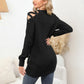 EXLURA Women’s Criss Cross Long Oversized Sweater Crew Neck Cold Shoulder Long Sleeve Pullover Sweater Knit Casual Trendy Tops