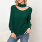 EXLURA Women’s Halter Chunky Pullover Sweater  Cut Out Long Puff Sleeve Knit Jumpers Tops Casual Trendy Tops