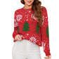 EXLURA Women’s Ugly Christmas Sweater Crew Neck Long Sleeve Chunky Pullover Sweater Casual Trendy Jumper Tops